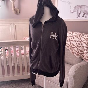 Vs pink sweater zip up hoodie